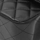 Chanel Black Quilted Lambskin Medium Double Flap Handbags Chanel