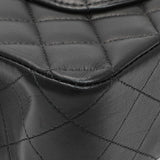 Chanel Black Quilted Lambskin Medium Double Flap Handbags Chanel
