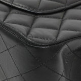Chanel Black Quilted Lambskin Medium Double Flap Handbags Chanel