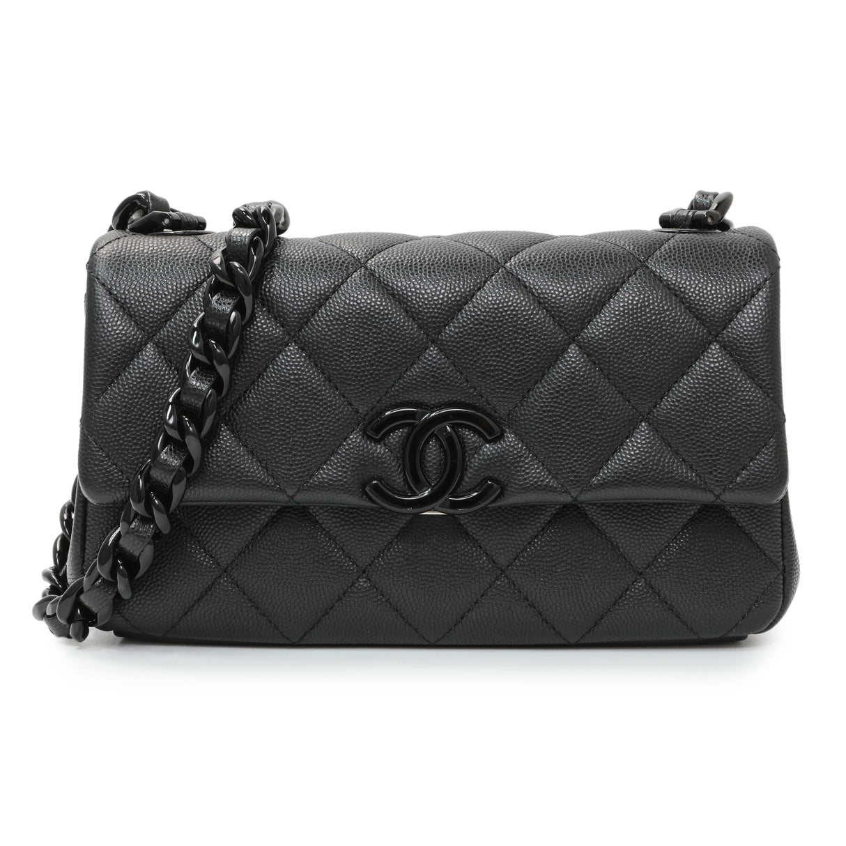 Chanel Black Caviar Quilted My Everything Small Flap Handbags Chanel