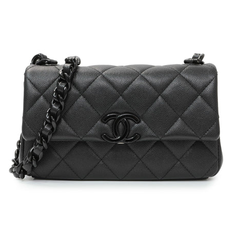 Chanel Black Caviar Quilted My Everything Small Flap Handbags Chanel