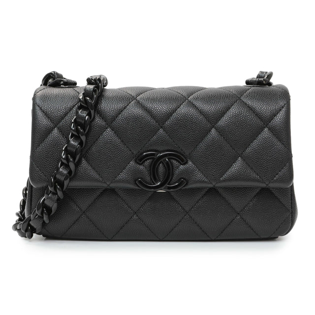 Chanel Black Caviar Quilted My Everything Small Flap Handbags Chanel
