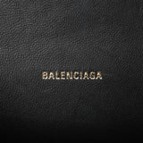 Balenciaga Black Calfskin Mini Hourglass Top Handle Bag Handbags Balenciaga