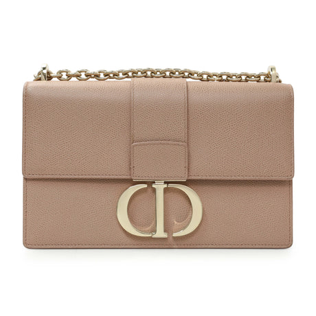 Christian Dior Blush Grained Calfskin 30 Montaigne Chain Flap Bag Handbags Christian Dior