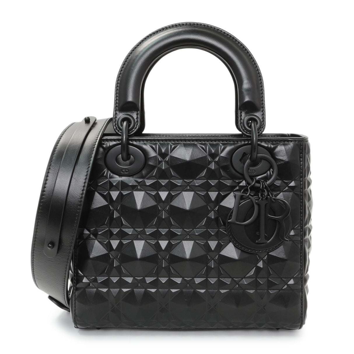 Christian Dior Black Diamond Cannage Lady Dior Small Handbags Christian Dior