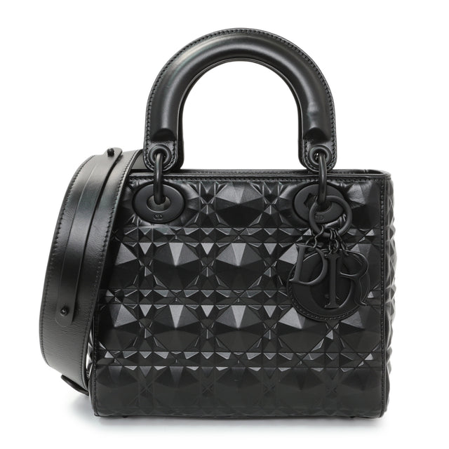 Christian Dior Black Diamond Cannage Lady Dior Small Handbags Christian Dior