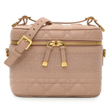 Christian Dior Pink Lambskin Cannage Small Diortravel Vanity Case Cloud Handbags Christian Dior