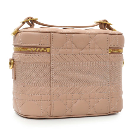 Christian Dior Pink Lambskin Cannage Small Diortravel Vanity Case Cloud Handbags Christian Dior