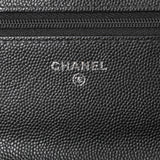 Chanel Black Quilted Caviar Crystal Star Wallet on Chain Handbags Chanel