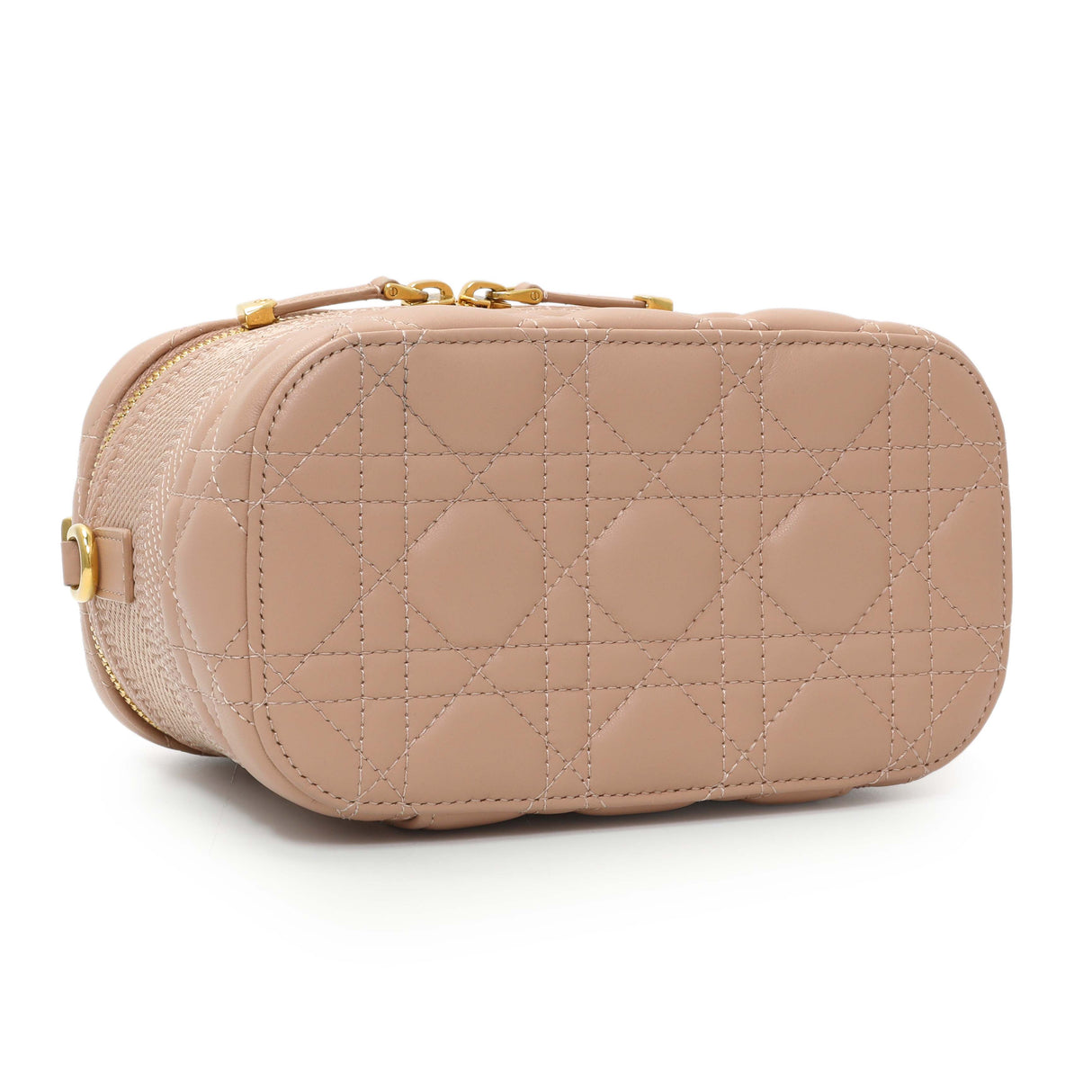 Christian Dior Pink Lambskin Cannage Small Diortravel Vanity Case Cloud Handbags Christian Dior