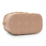 Christian Dior Pink Lambskin Cannage Small Diortravel Vanity Case Cloud Handbags Christian Dior