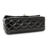 Chanel Black Quilted Patent Mini Rectangular Flap Handbags Chanel
