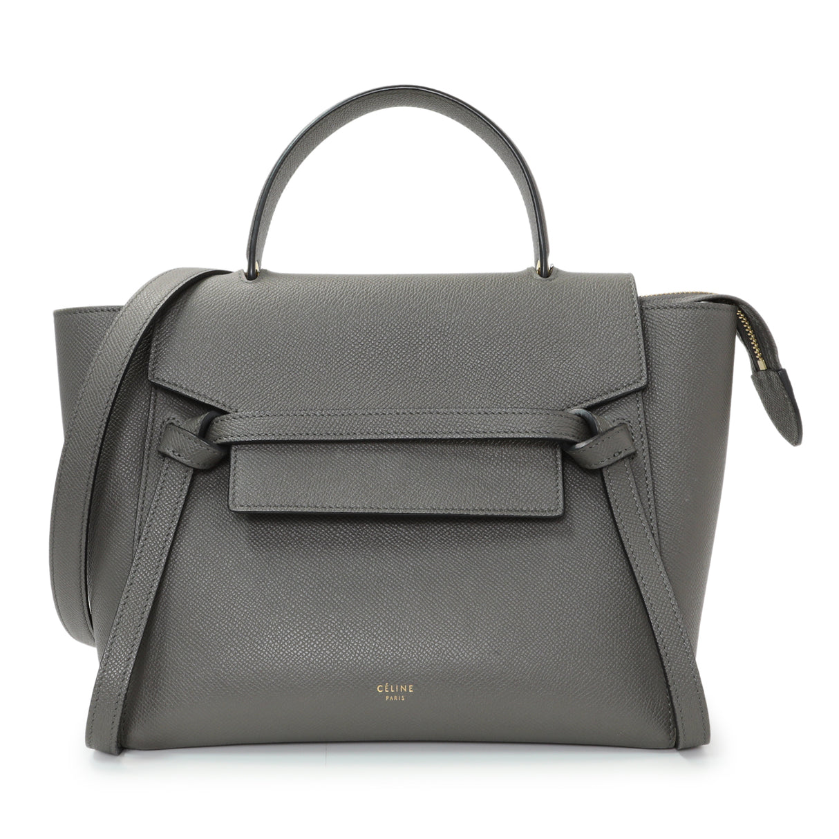 Celine Grey Grained Calfskin Micro Belt Bag Handbags Celine