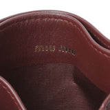 Miu Miu Burgundy Nappa Matelasse Card Case Accessories Miu Miu