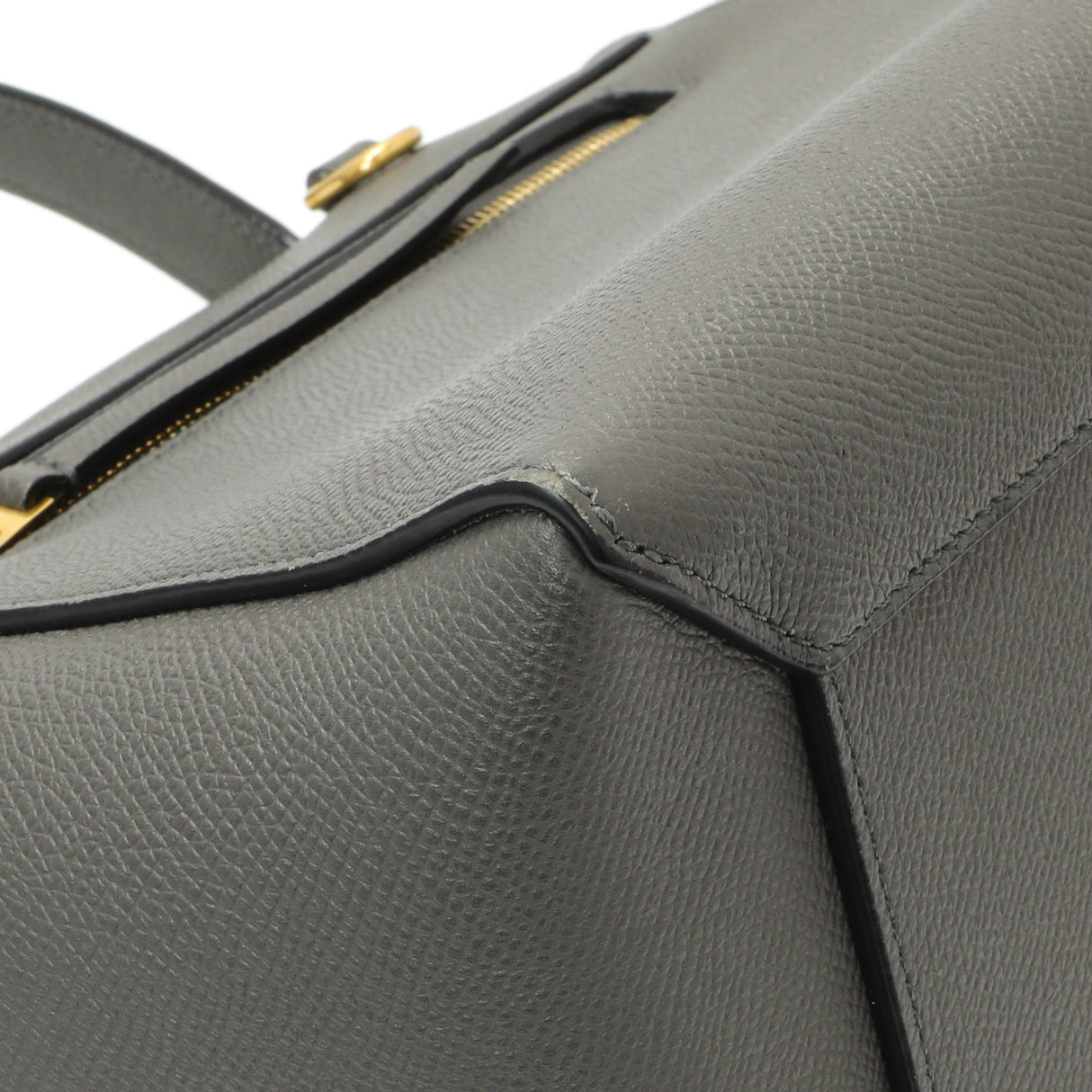 Celine Grey Grained Calfskin Micro Belt Bag Handbags Celine