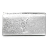 Saint Laurent Metallic Silver Belle De Jour Large Clutch