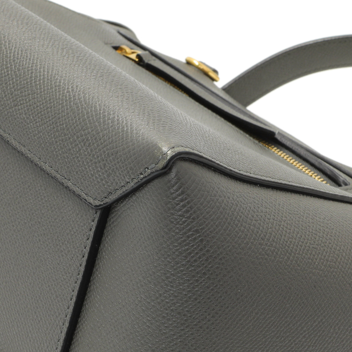 Celine Grey Grained Calfskin Micro Belt Bag Handbags Celine