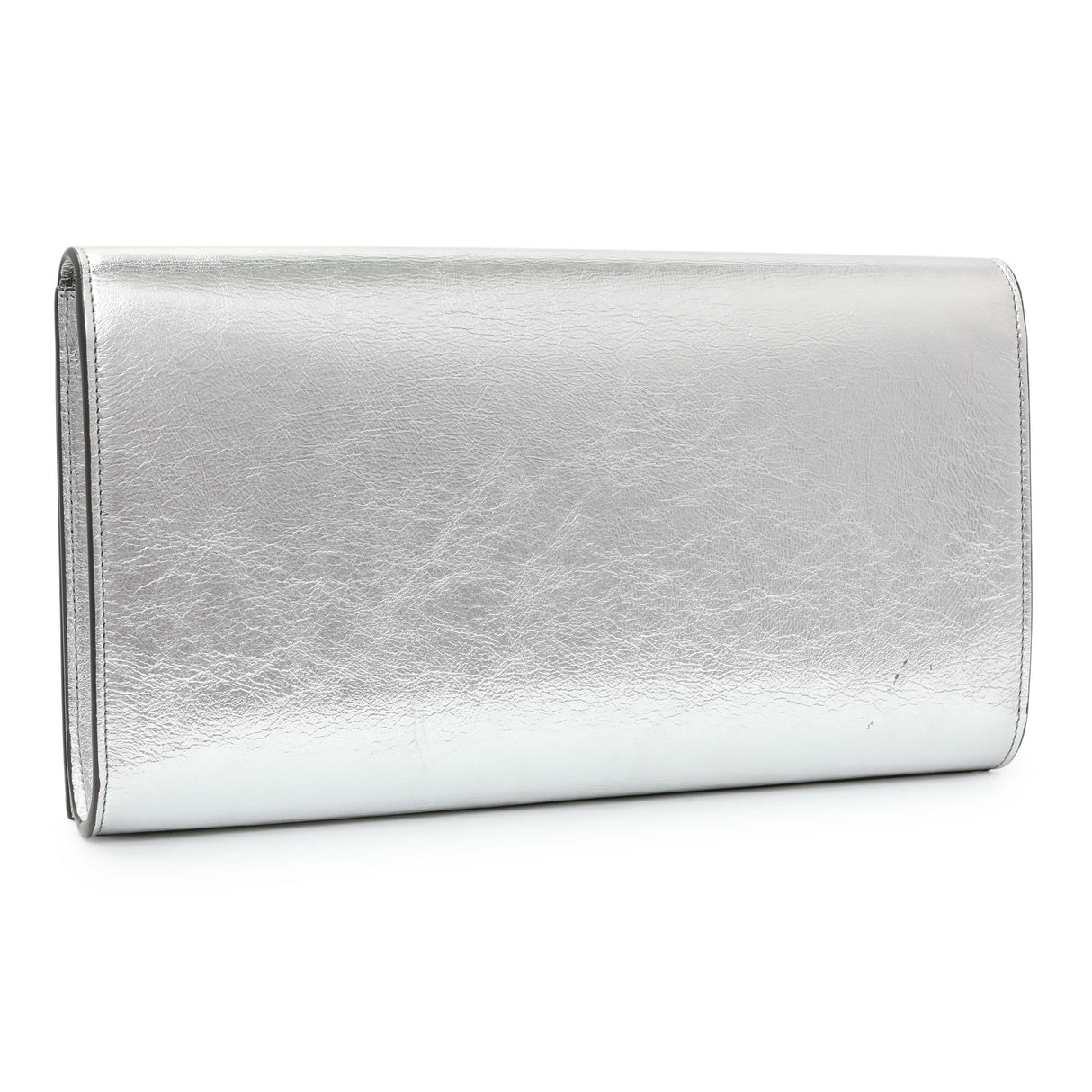 Saint Laurent Metallic Silver Belle De Jour Large Clutch