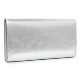 Saint Laurent Metallic Silver Belle De Jour Large Clutch