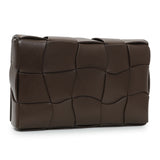 Bottega Veneta Brown Lambskin Maxi Urban Wave Intrecciato Cassette Crossbody Bag Handbags Bottega Veneta