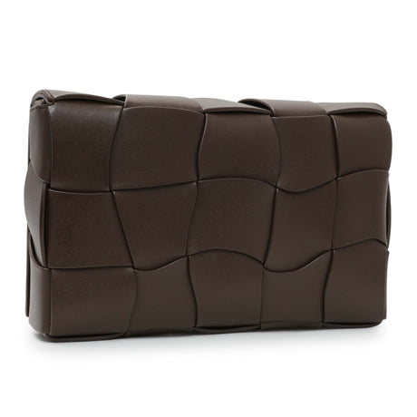 Bottega Veneta Brown Lambskin Maxi Urban Wave Intrecciato Cassette Crossbody Bag Handbags Bottega Veneta