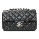 Chanel Black Quilted Lambskin Mini Rectangular Flap Handbags Chanel