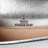 Gucci Silver Metallic Calfskin Super Mini Dionysus Shoulder Bag Handbags Gucci
