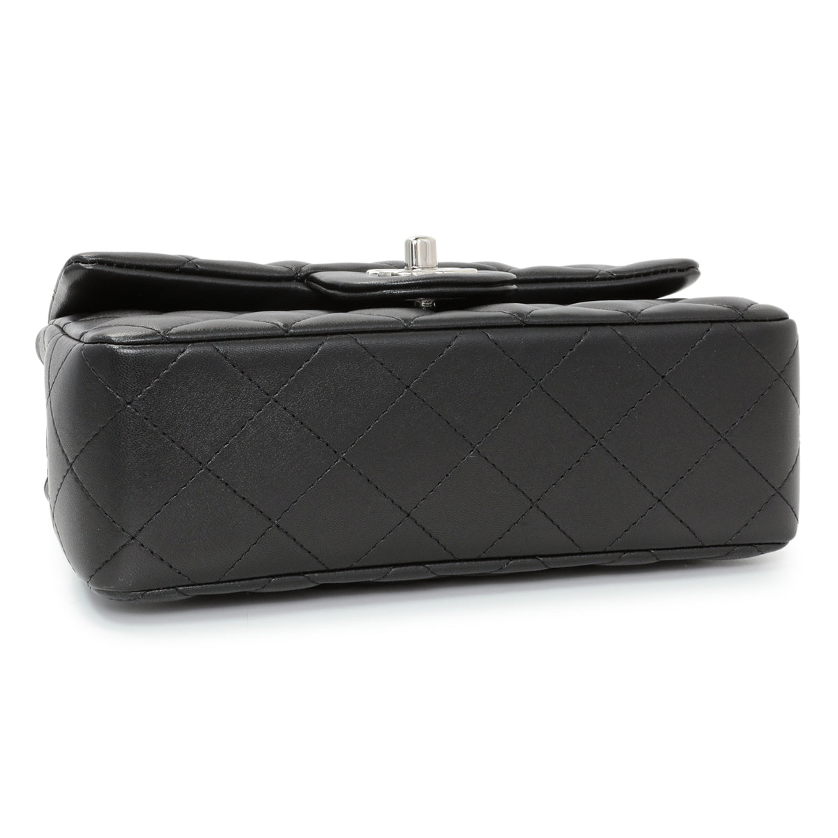 Chanel Black Quilted Lambskin Mini Rectangular Flap Handbags Chanel