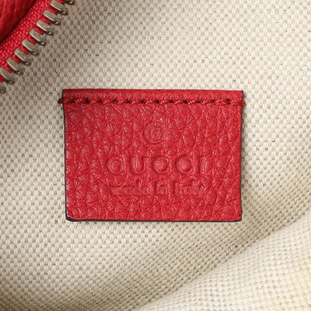 Gucci Hibiscus Red Calfskin Logo Belt Bag Handbags Gucci