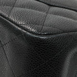 Chanel Black Quilted Caviar Jumbo Double Flap
