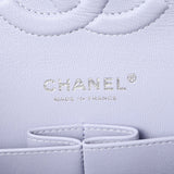 Chanel Purple Quilted Caviar Medium Double Flap Handbags Chanel