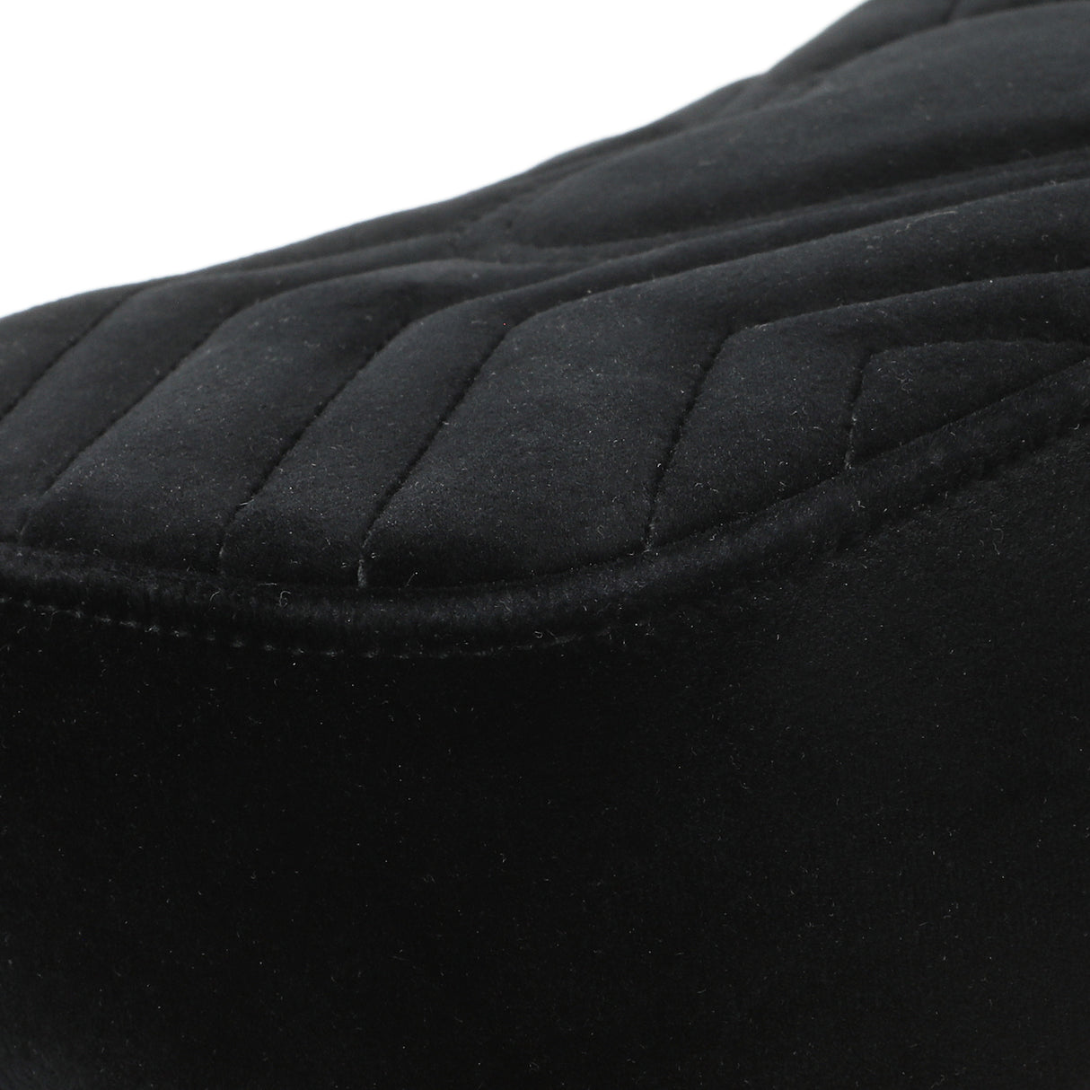 Gucci Black Velvet Matelasse Mini GG Marmont Shoulder Bag Handbags Gucci