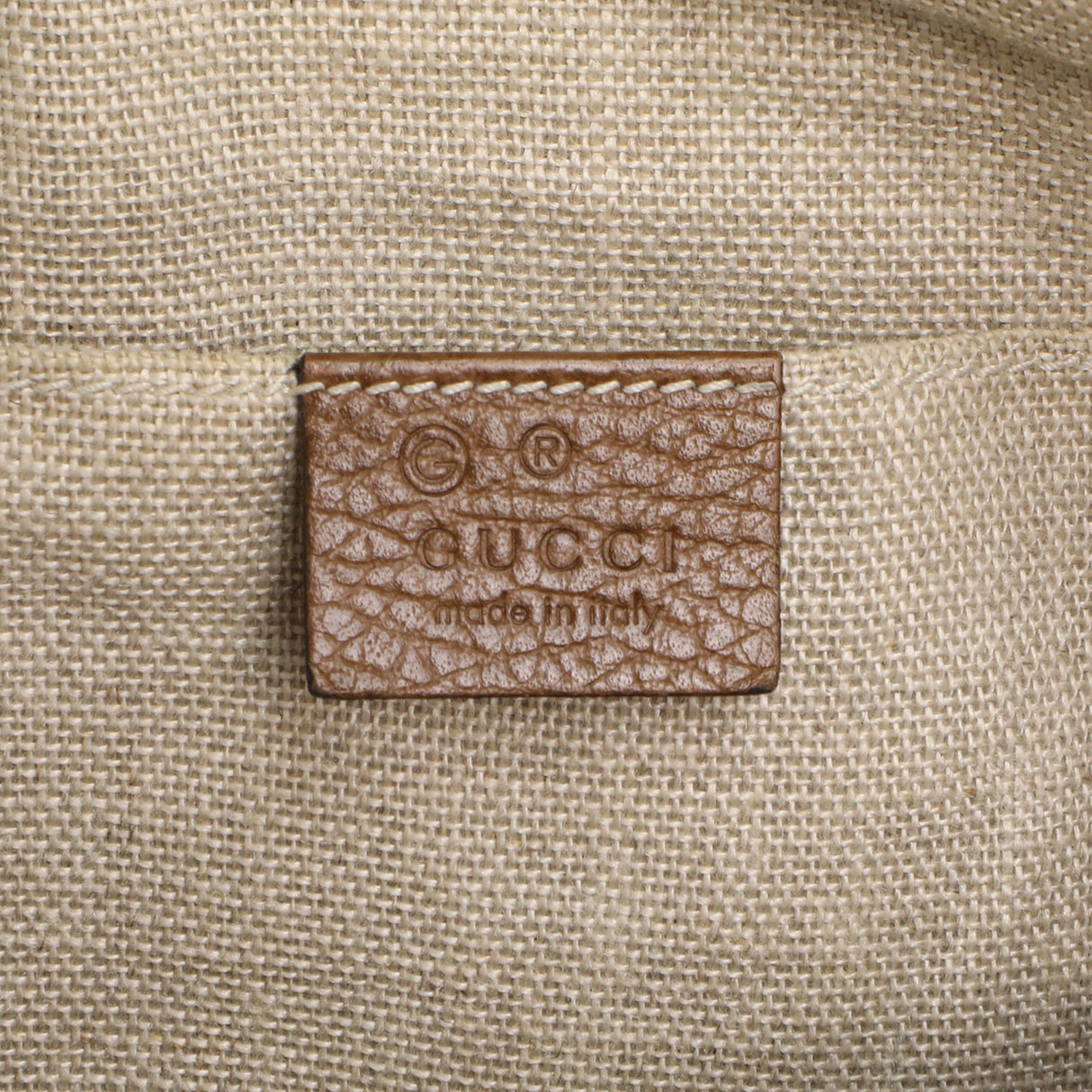 Gucci Beige Tabacco Monogram Mini Bree Messenger Bag