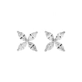 18K White Gold 0.81 Carat Marquis Diamond Earrings