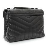 Saint Laurent Black Calfskin Y Quilted Monogram Small Loulou Chain Satchel Handbags Saint Laurent