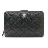 Chanel Black Caviar Quilted CC French Wallet Accessories Chanel