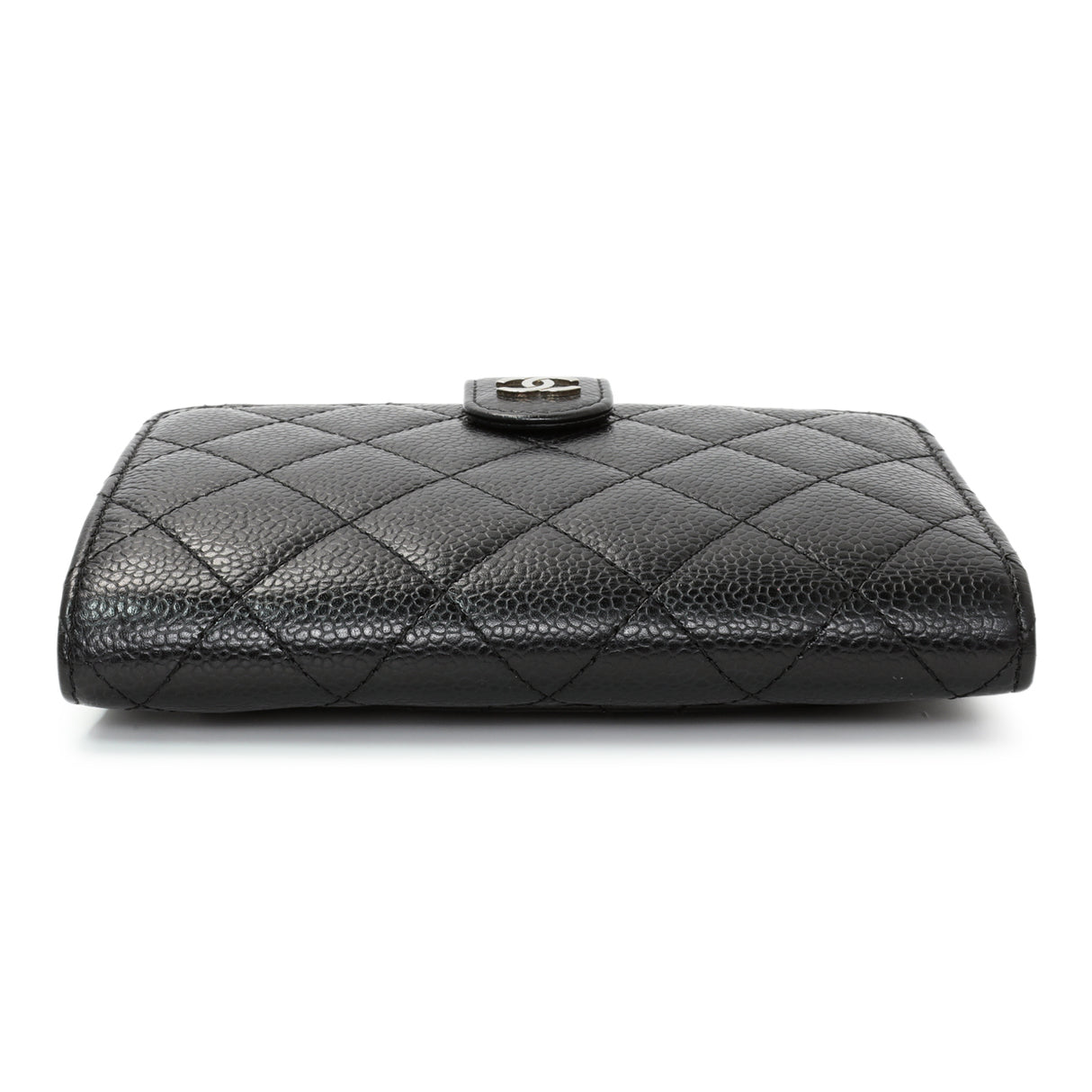 Chanel Black Caviar Quilted CC French Wallet Accessories Chanel