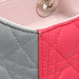 Christian Dior Lambskin Cannage Tri Color Large Lady Dior Handbags Christian Dior