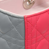 Christian Dior Lambskin Cannage Tri Color Large Lady Dior Handbags Christian Dior