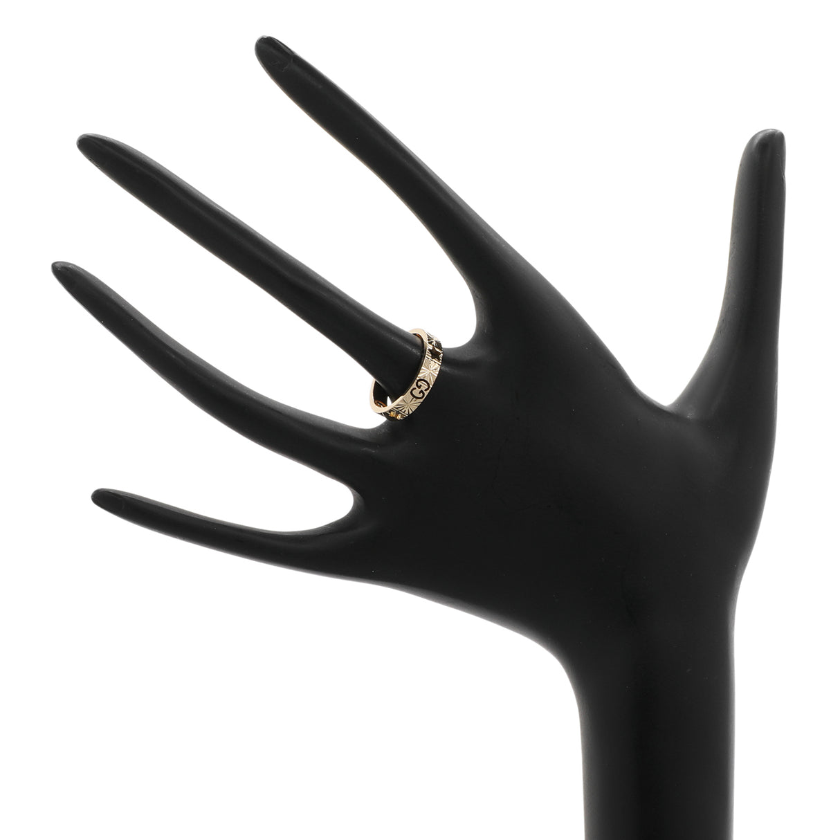 Gucci 18K Yellow Gold Icon Heart Band Ring Designer Jewellery Gucci