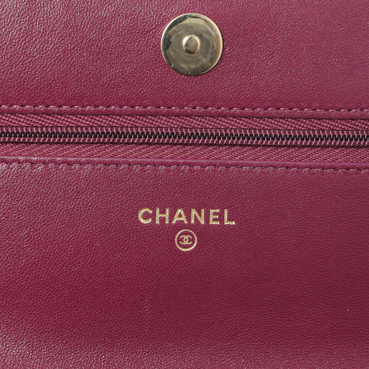Chanel Purple Lambskin Quilted Wallet On Chain Handbags Chanel