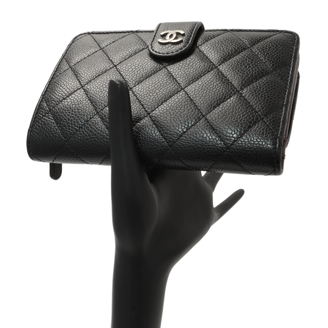 CHANEL Caviar Skin Wallet Black CC 二つ折財布 Chanel Black Caviar Quilted CC French Wallet – Modaselle