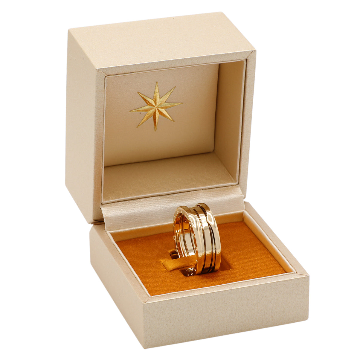 Bulgari 18K Yellow Gold B.zero1 Three-Band Ring Designer Jewellery Bulgari
