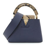 Louis Vuitton Blue Taurillon Python Mini Capucines Handbags Louis Vuitton