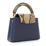 Louis Vuitton Blue Taurillon Python Mini Capucines Handbags Louis Vuitton