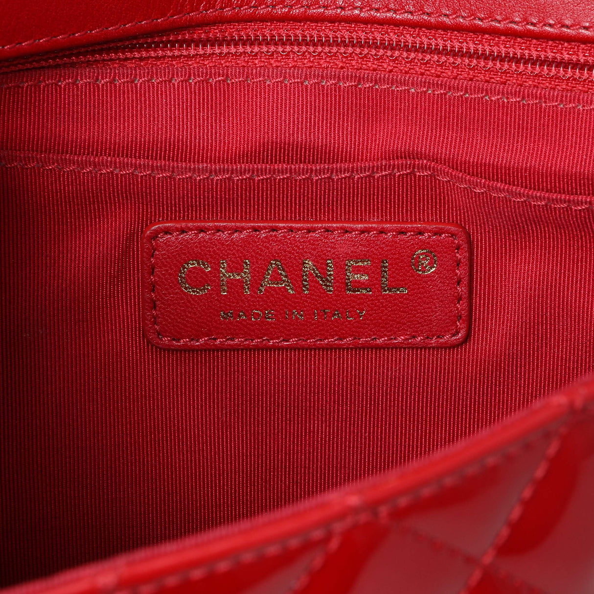 Chanel Red Patent Quilted Valentine Flap
