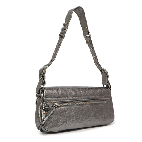 Balenciaga Silver Lambskin Le Cagole Small Sling Bag