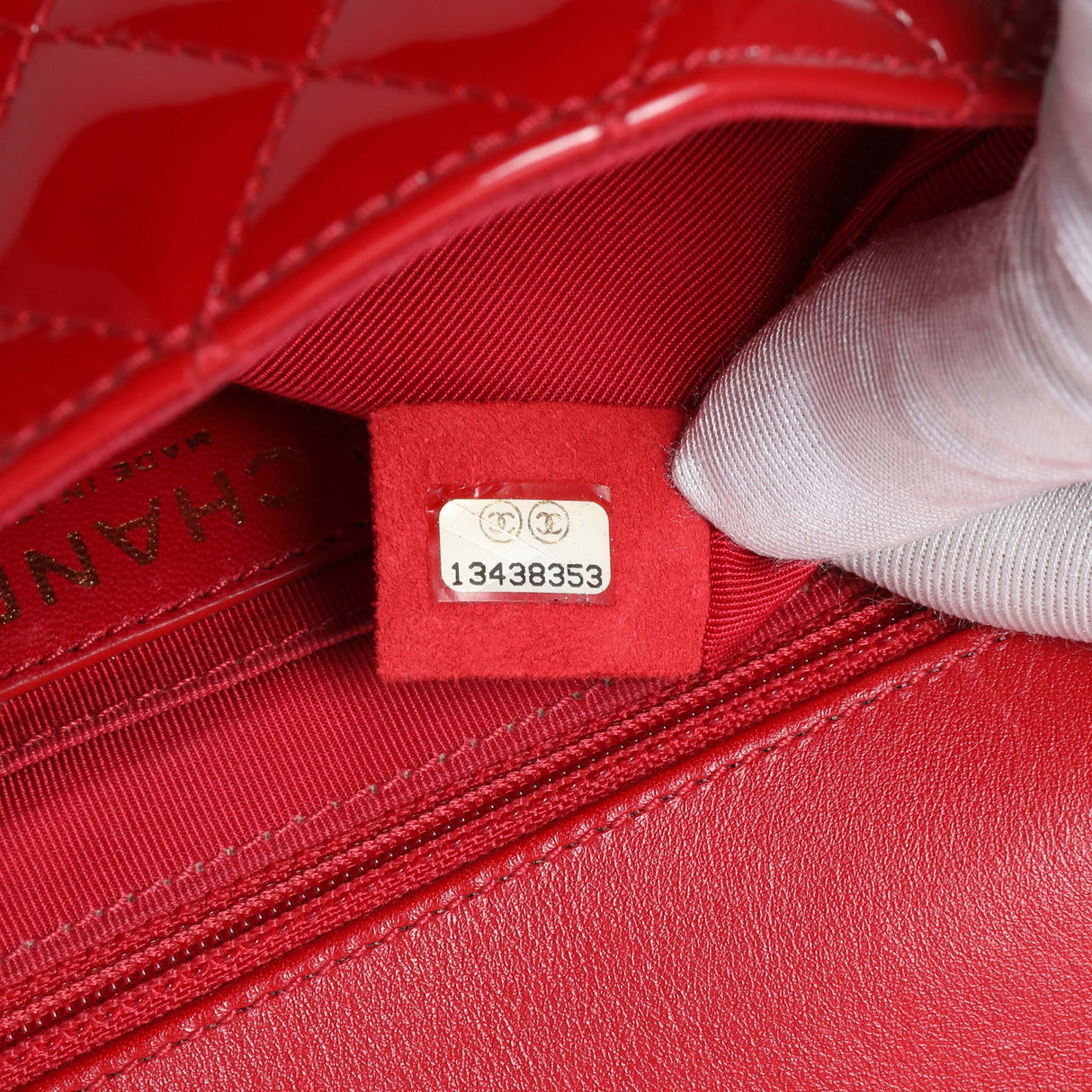 Chanel Red Patent Quilted Valentine Flap