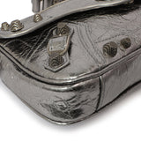 Balenciaga Silver Lambskin Le Cagole Small Sling Bag