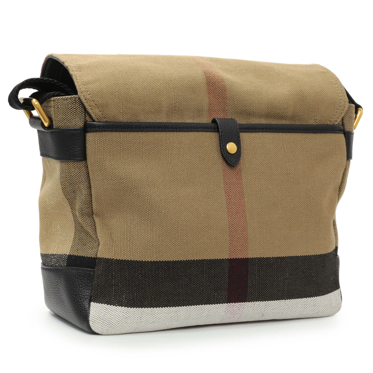 Burberry Black Canvas Check Small Baildon Messenger Bag Handbags Burberry